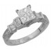 2.14 ct. TW Princess Cut Diamond Antique Style Engagement Ring